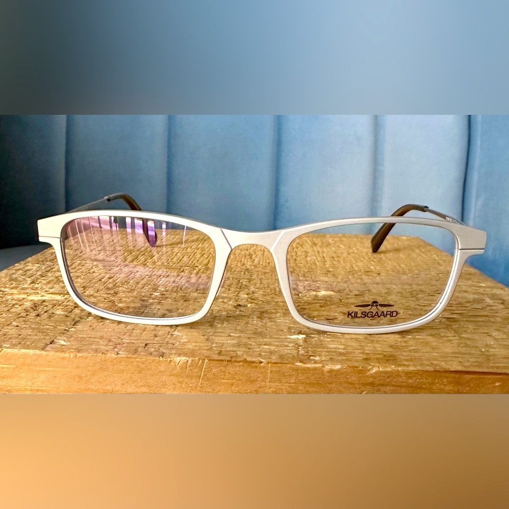 Men's Silver Rectangular Optical Frames